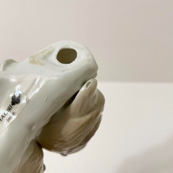 Vintage Porcelain Otagiri Japan Owls Sitting On A Tree Branch Figurine Chipped - Picture 15 of 16